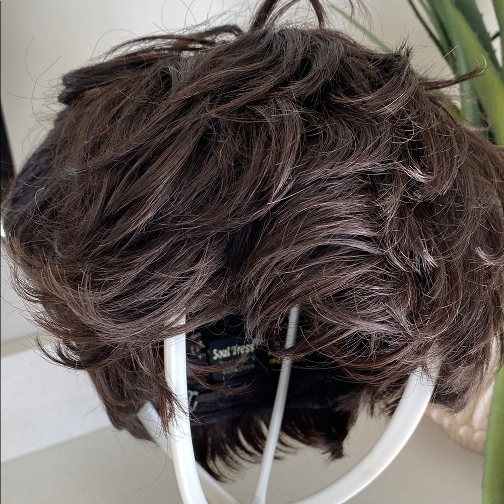 Brown Wig by Soul Tress Designer Collection 100% Human Hair - Pixie Cut